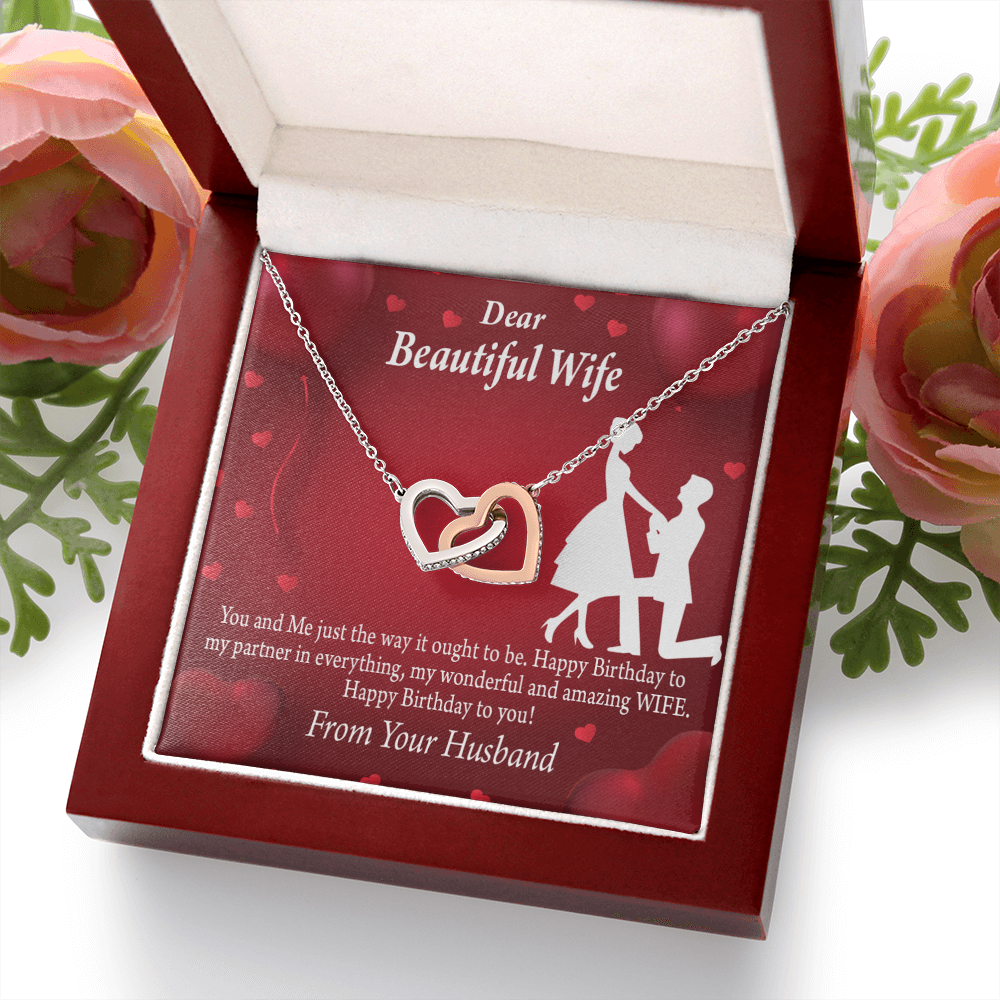 To My Wife Happy Birthday Inseparable Necklace-Express Your Love Gifts
