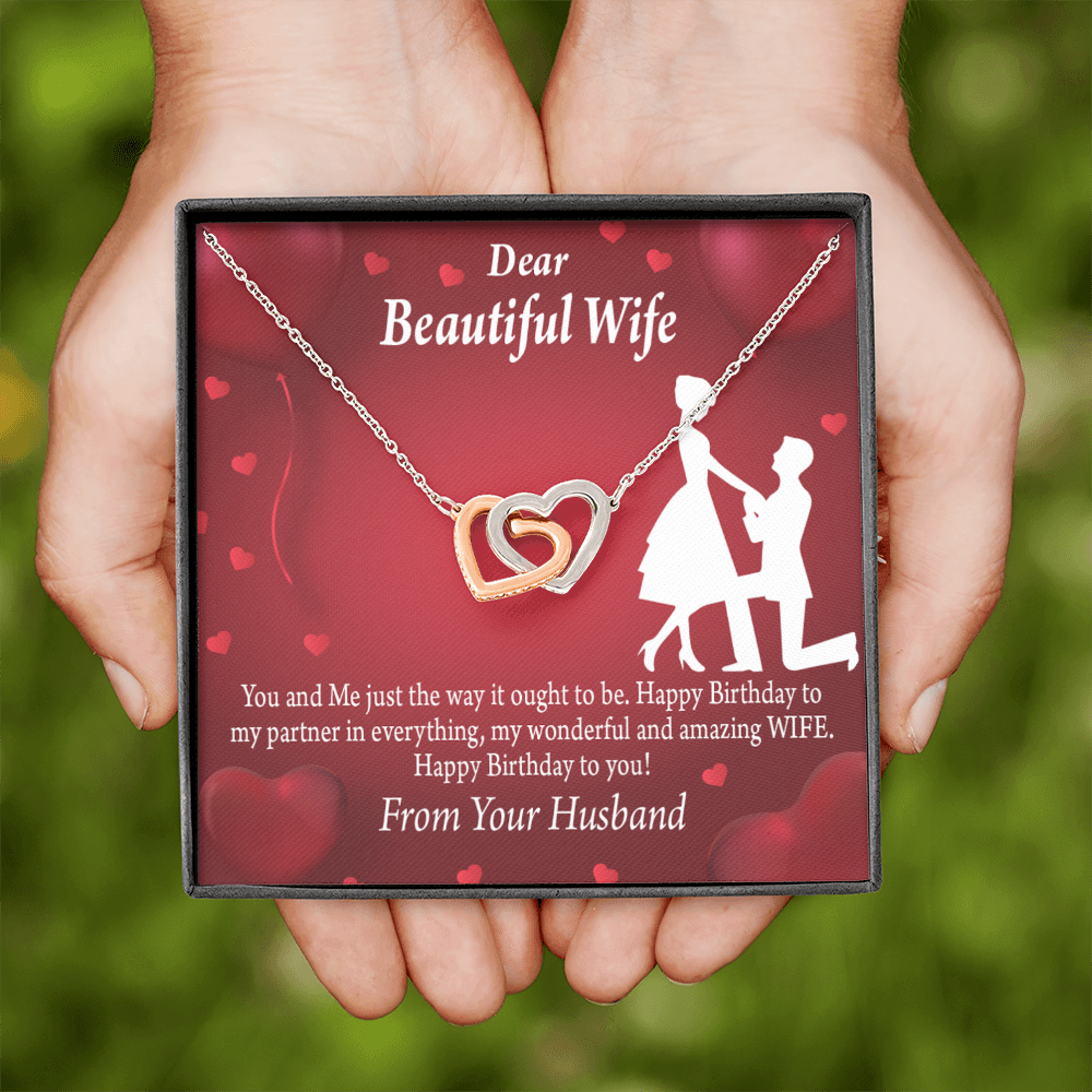 To My Wife Happy Birthday Inseparable Necklace-Express Your Love Gifts