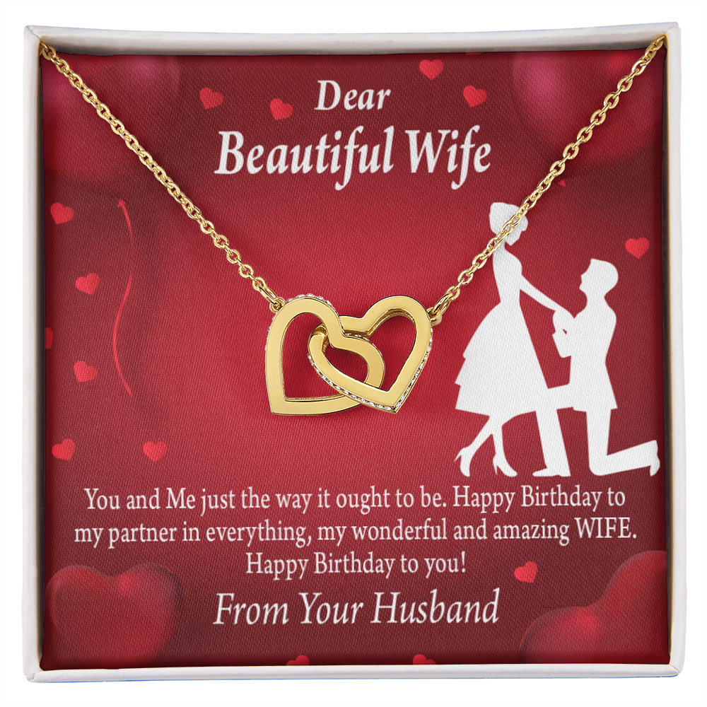 To My Wife Happy Birthday Inseparable Necklace-Express Your Love Gifts