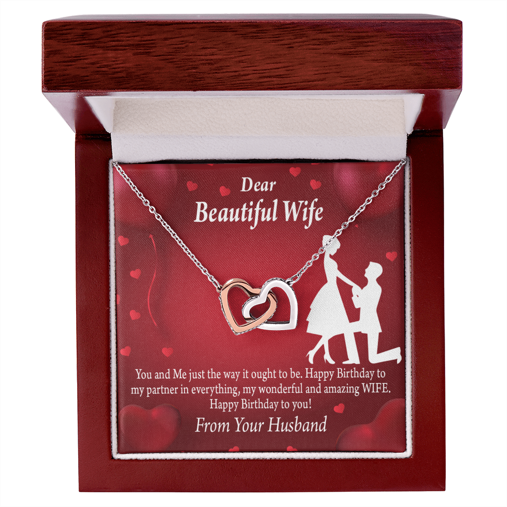 To My Wife Happy Birthday Inseparable Necklace-Express Your Love Gifts