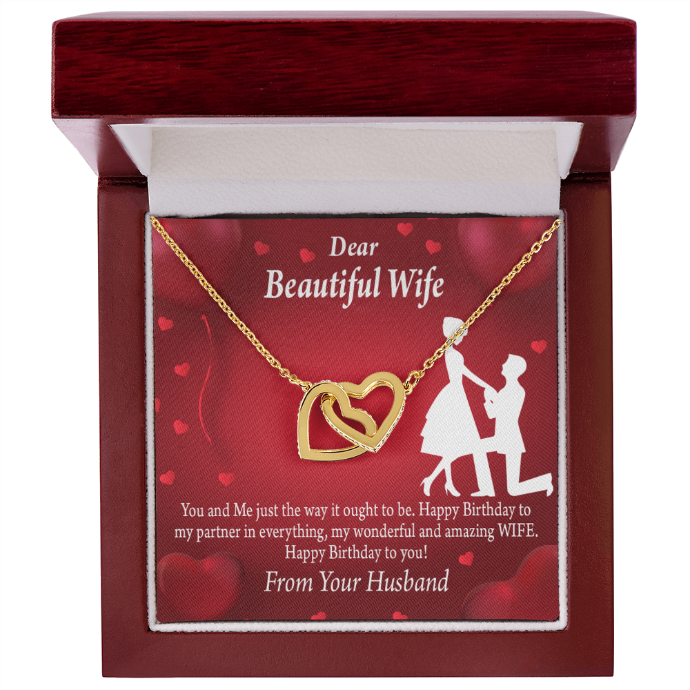 To My Wife Happy Birthday Inseparable Necklace-Express Your Love Gifts