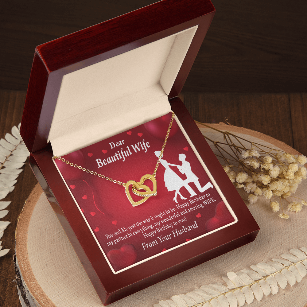 To My Wife Happy Birthday Inseparable Necklace-Express Your Love Gifts
