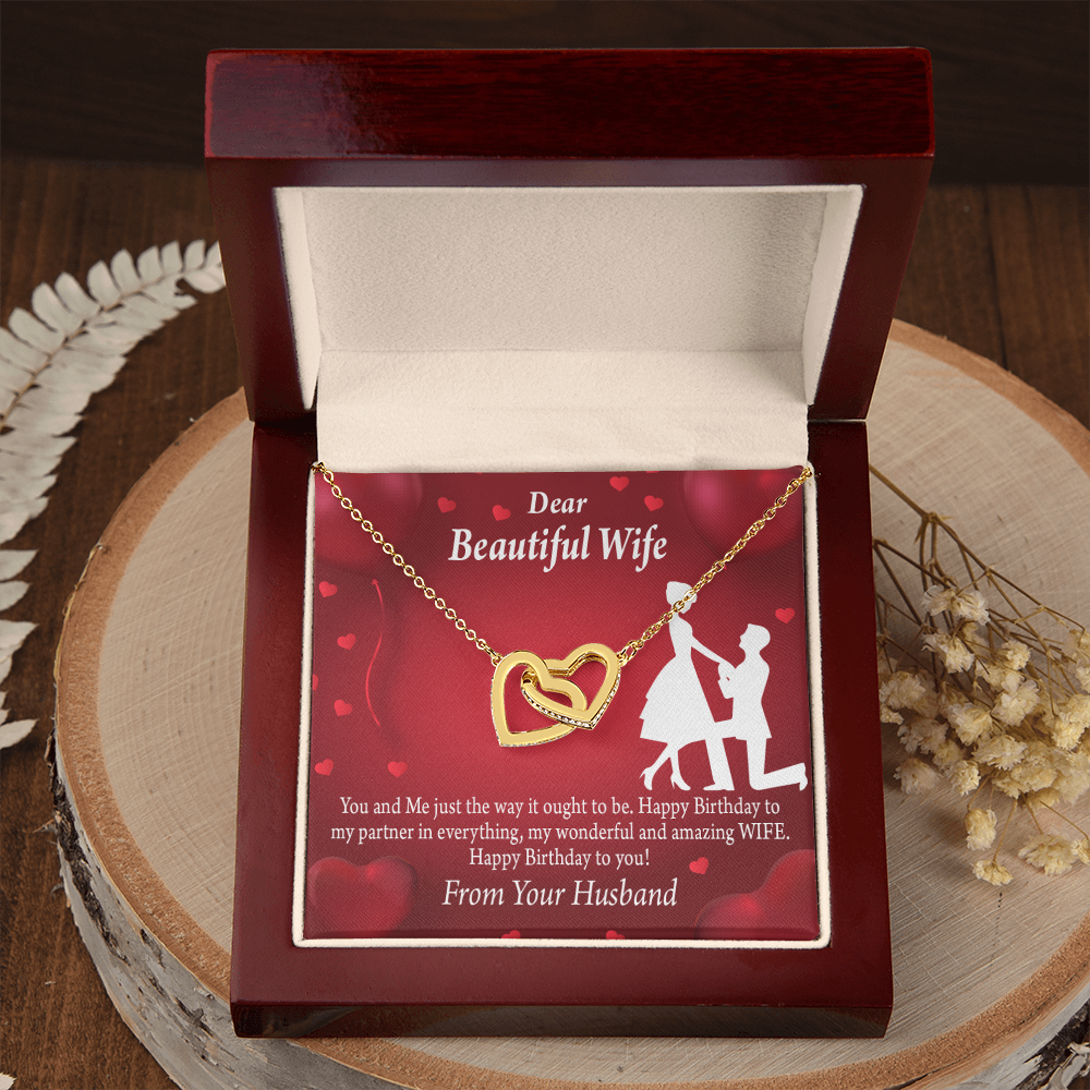 To My Wife Happy Birthday Inseparable Necklace-Express Your Love Gifts
