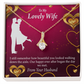 To My Wife Happy Ever After Alluring Ribbon Necklace Message Card-Express Your Love Gifts