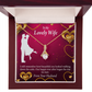 To My Wife Happy Ever After Alluring Ribbon Necklace Message Card-Express Your Love Gifts