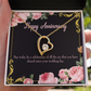 To My Wife Happy Wedding Anniversary Forever Necklace w Message Card-Express Your Love Gifts