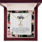 To My Wife Have Each Other Alluring Ribbon Necklace Message Card-Express Your Love Gifts