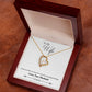 To My Wife Heart to Heart From Husband Forever Necklace w Message Card-Express Your Love Gifts