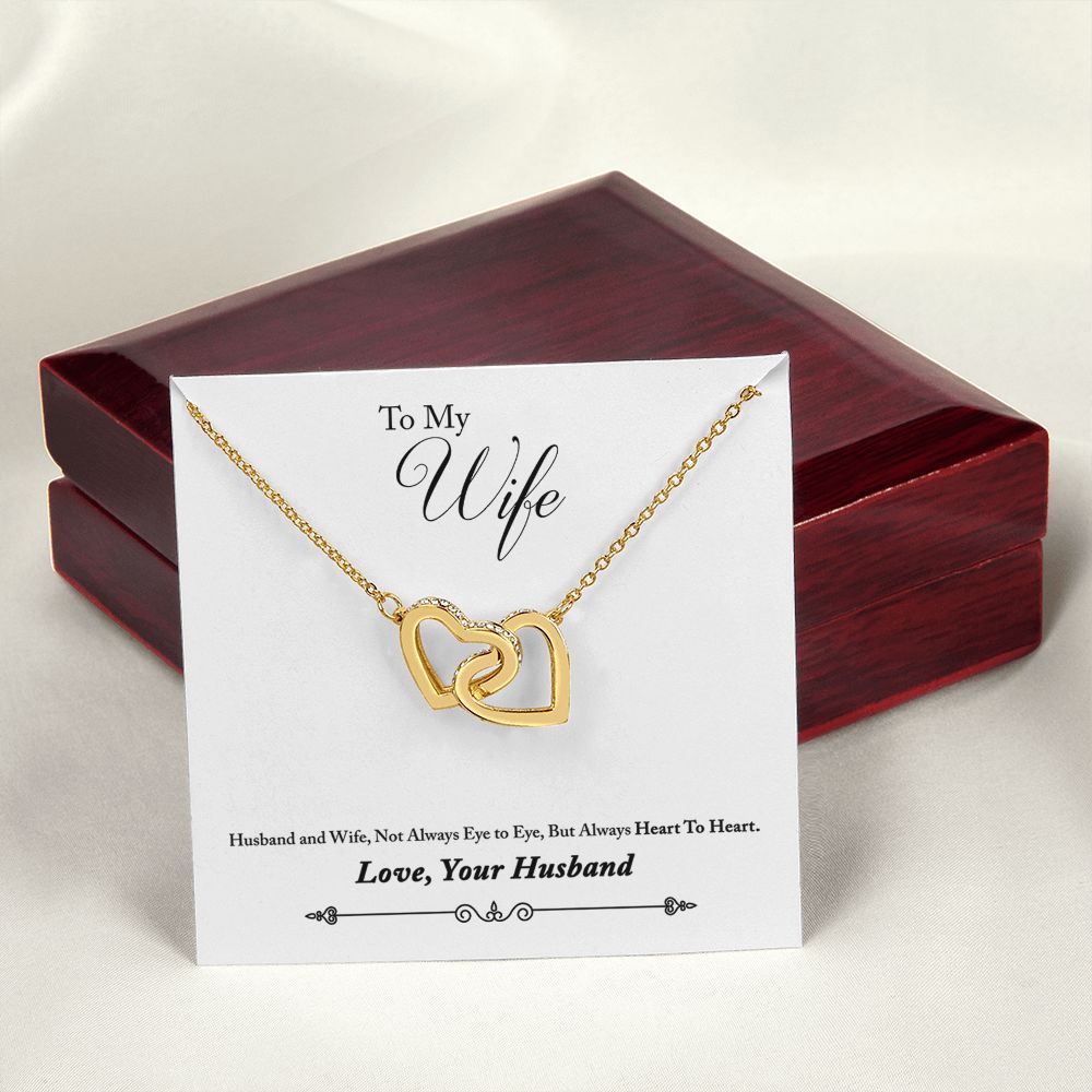 To My Wife Heart to Heart Inseparable Necklace-Express Your Love Gifts