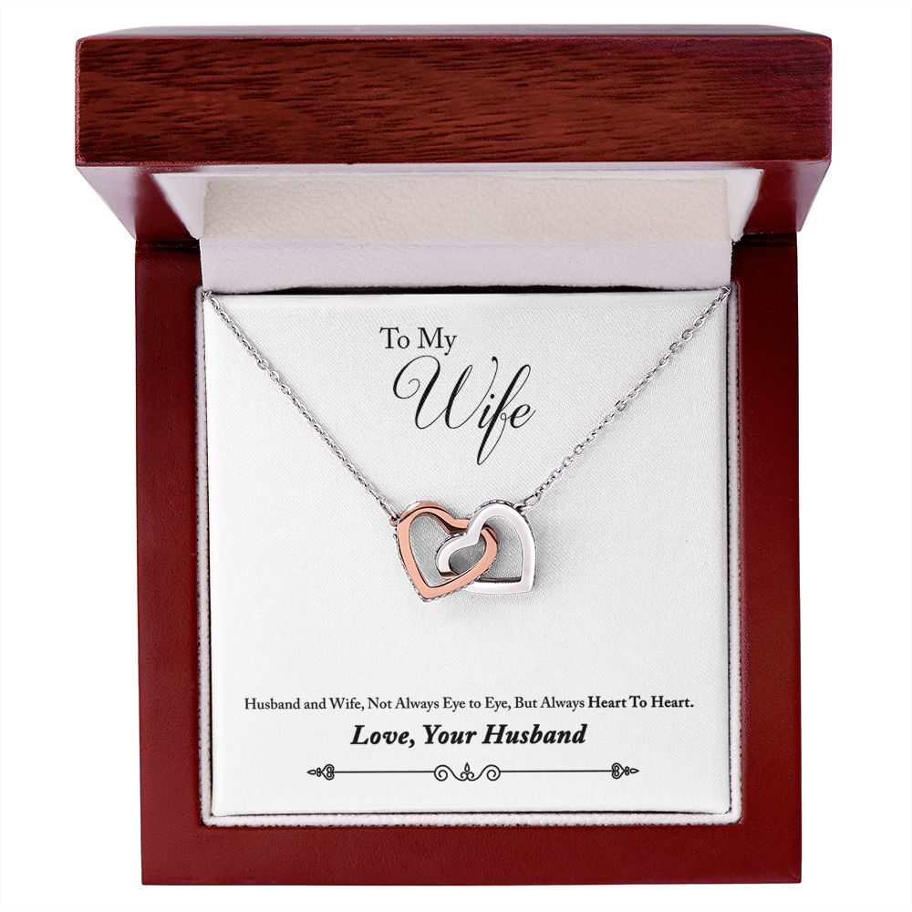 To My Wife Heart to Heart Inseparable Necklace-Express Your Love Gifts