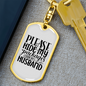 To My Wife Hide Packages From Husband Keychain Stainless Steel or 18k Gold Dog Tag Keyring-Express Your Love Gifts