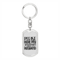To My Wife Hide Packages From Husband Keychain Stainless Steel or 18k Gold Dog Tag Keyring-Express Your Love Gifts