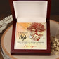 To My Wife House and Wealth Alluring Ribbon Necklace Message Card-Express Your Love Gifts