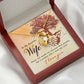To My Wife House and Wealth Forever Necklace w Message Card-Express Your Love Gifts