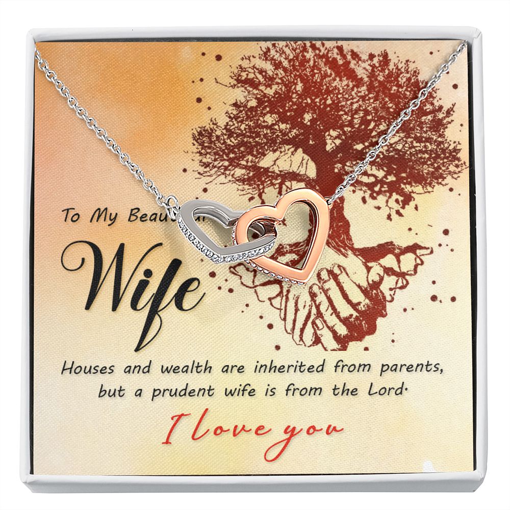 To My Wife House and Wealth Inseparable Necklace-Express Your Love Gifts