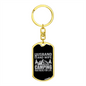 To My Wife Husband and Wife Camping For Life White Keychain Stainless Steel or 18k Gold Dog Tag Keyring-Express Your Love Gifts