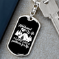 To My Wife Husband And Wife Camping Partners Keychain Stainless Steel or 18k Gold Dog Tag Keyring-Express Your Love Gifts