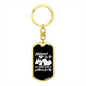 To My Wife Husband And Wife Camping Partners Keychain Stainless Steel or 18k Gold Dog Tag Keyring-Express Your Love Gifts