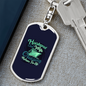 To My Wife Husband and Wife Cruising Green Keychain Stainless Steel or 18k Gold Dog Tag Keyring-Express Your Love Gifts