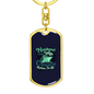 To My Wife Husband and Wife Cruising Green Keychain Stainless Steel or 18k Gold Dog Tag Keyring-Express Your Love Gifts