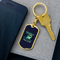 To My Wife Husband and Wife Cruising Green Keychain Stainless Steel or 18k Gold Dog Tag Keyring-Express Your Love Gifts