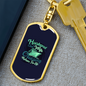 To My Wife Husband and Wife Cruising Green Keychain Stainless Steel or 18k Gold Dog Tag Keyring-Express Your Love Gifts