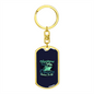 To My Wife Husband and Wife Cruising Green Keychain Stainless Steel or 18k Gold Dog Tag Keyring-Express Your Love Gifts