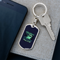 To My Wife Husband and Wife Cruising Green Keychain Stainless Steel or 18k Gold Dog Tag Keyring-Express Your Love Gifts