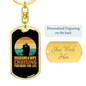 To My Wife Husband and Wife Cruising Partners Keychain Stainless Steel or 18k Gold Dog Tag Keyring-Express Your Love Gifts