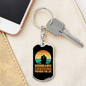 To My Wife Husband and Wife Cruising Partners Keychain Stainless Steel or 18k Gold Dog Tag Keyring-Express Your Love Gifts