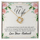 To My Wife I Am Blessed to Have You Infinity Knot Necklace Message Card-Express Your Love Gifts
