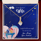 To My Wife I Asked God Alluring Ribbon Necklace Message Card-Express Your Love Gifts