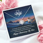 To My Wife I'd Choose You in a Hundred Lifetimes Infinity Knot Necklace Message Card-Express Your Love Gifts