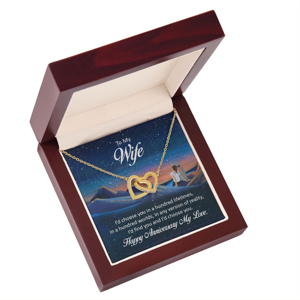 To My Wife I'd Choose You in a Hundred Lifetimes Inseparable Necklace-Express Your Love Gifts