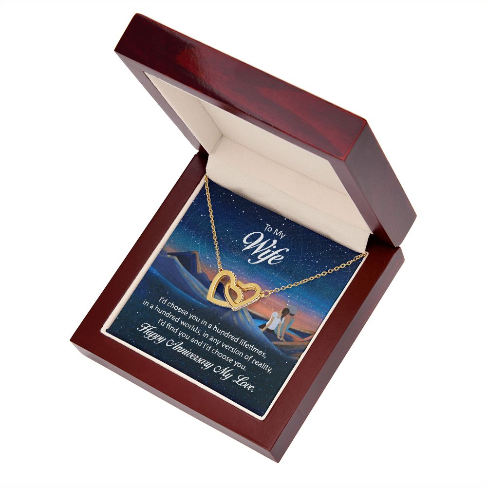 To My Wife I'd Choose You in a Hundred Lifetimes Inseparable Necklace-Express Your Love Gifts