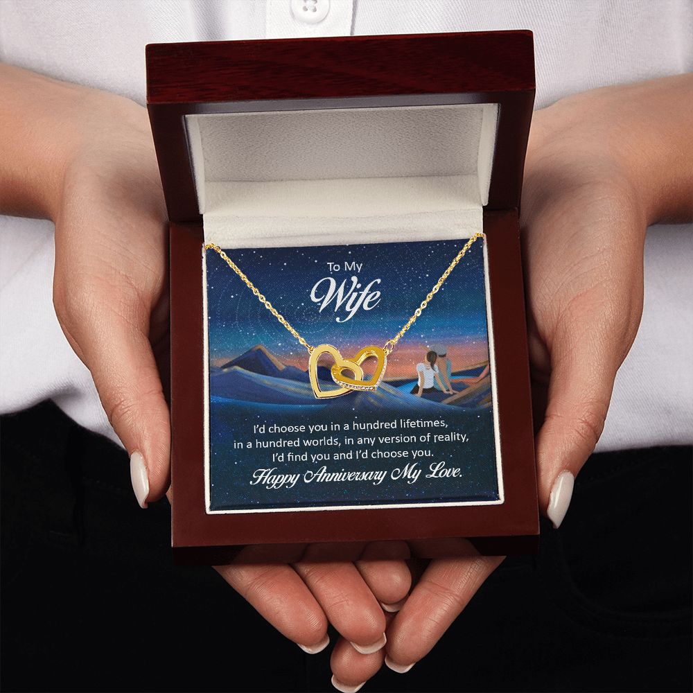 To My Wife I'd Choose You in a Hundred Lifetimes Inseparable Necklace-Express Your Love Gifts