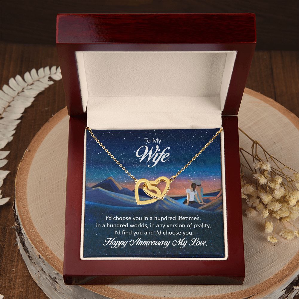 To My Wife I'd Choose You in a Hundred Lifetimes Inseparable Necklace-Express Your Love Gifts
