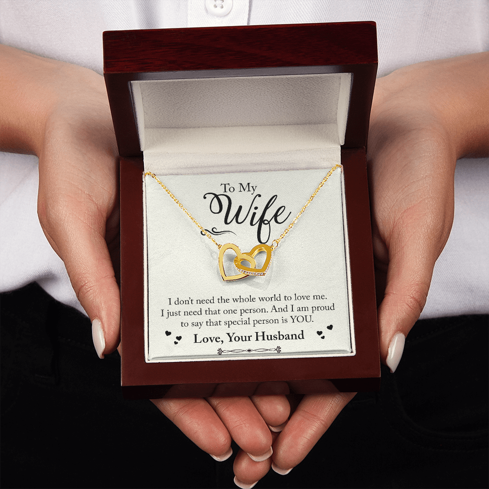 To My Wife I Don't Need The Whole World Inseparable Necklace-Express Your Love Gifts