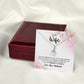 To My Wife I Know the Distance is Hard Alluring Ribbon Necklace Message Card-Express Your Love Gifts