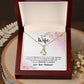 To My Wife I Know the Distance is Hard Alluring Ribbon Necklace Message Card-Express Your Love Gifts