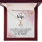 To My Wife I Know the Distance is Hard Alluring Ribbon Necklace Message Card-Express Your Love Gifts