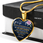To My Wife I Know The Distance Is Hard Necklace Stainless Steel or 18k Gold Heart 18-22"-Express Your Love Gifts
