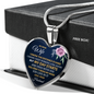 To My Wife I Know The Distance Is Hard Necklace Stainless Steel or 18k Gold Heart 18-22"-Express Your Love Gifts