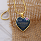 To My Wife I Know The Distance Is Hard Necklace Stainless Steel or 18k Gold Heart 18-22"-Express Your Love Gifts