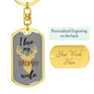 To My Wife I Love My Throphy Wife Keychain Stainless Steel or 18k Gold Dog Tag Keyring-Express Your Love Gifts