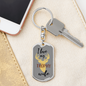 To My Wife I Love My Throphy Wife Keychain Stainless Steel or 18k Gold Dog Tag Keyring-Express Your Love Gifts