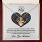 To My Wife I Love You More Alluring Ribbon Necklace Message Card-Express Your Love Gifts