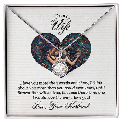 To My Wife I Love You More Eternal Hope Necklace Message Card-Express Your Love Gifts