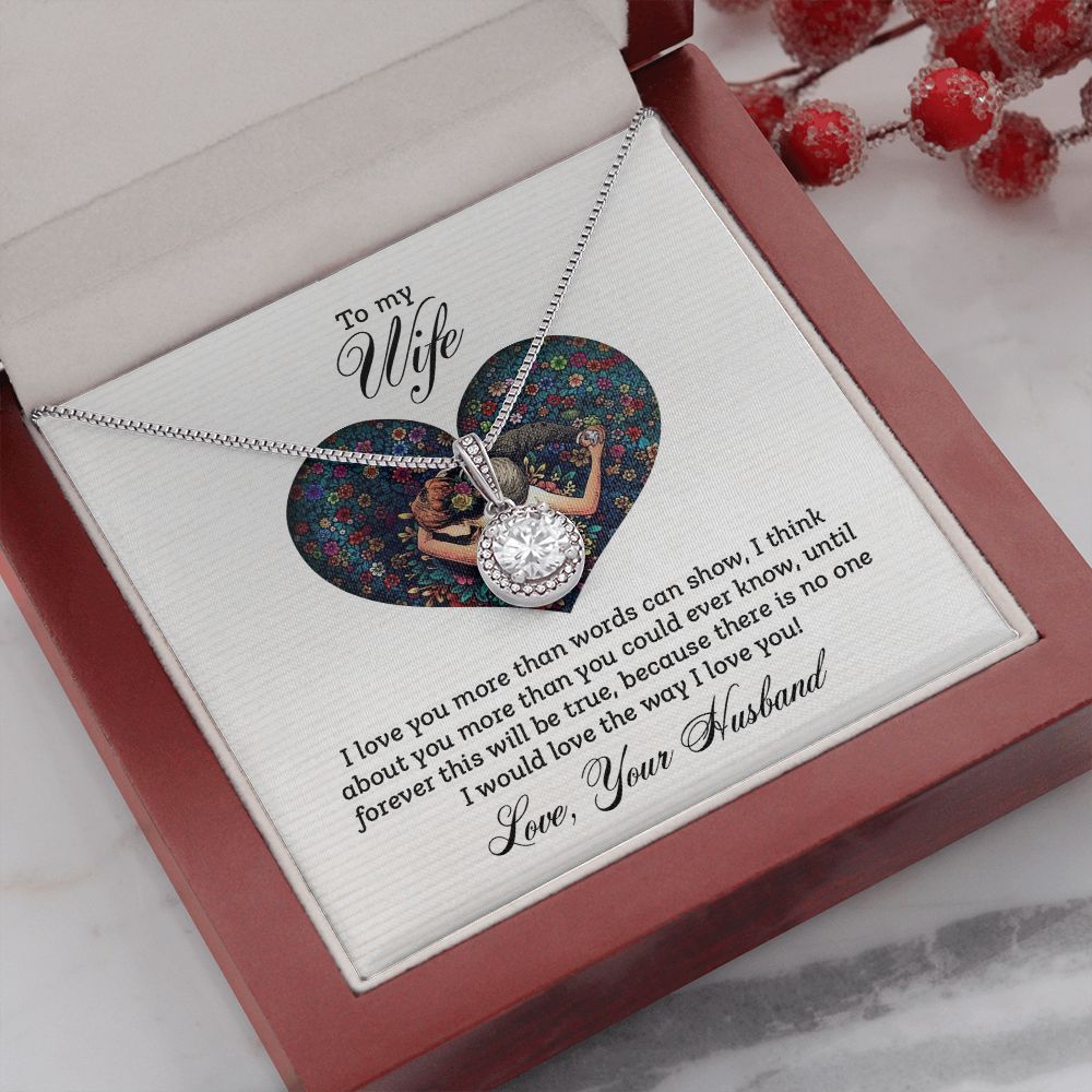 To My Wife I Love You More Eternal Hope Necklace Message Card-Express Your Love Gifts
