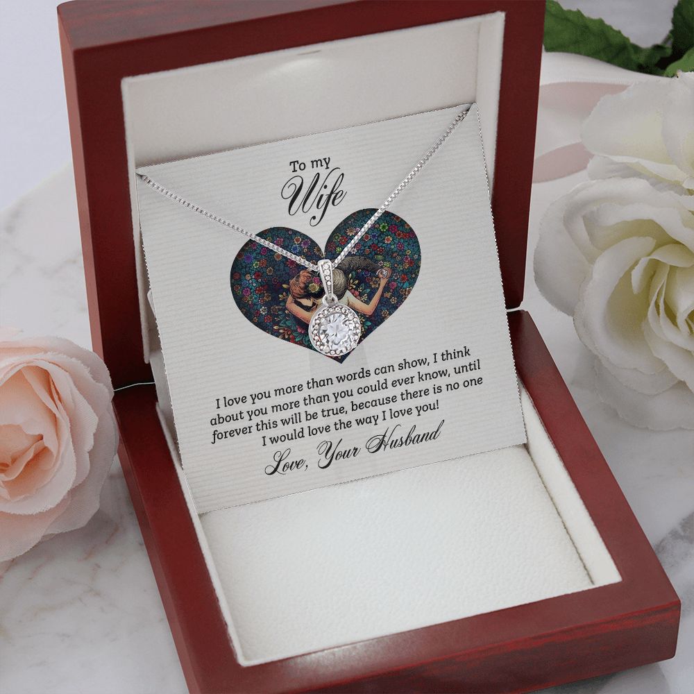 To My Wife I Love You More Eternal Hope Necklace Message Card-Express Your Love Gifts